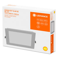 Ledvance LED Downlight Slim Firkantet 12W 3000K Varm Hvid Indbygget Loft IP20 1020 lumen Hvid