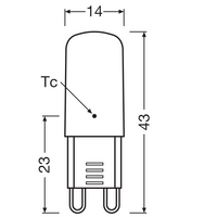 Ledvance LED G9 Stiftpære 2.6W 4000K Klar 320 lumen 220-240V 300° Ikke dæmpbar Kold Hvid