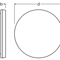 Ledvance LED overflade flad rund loft væglampe 19W 2660 lumen 3000K 4000K IP54 IK08 Hvid