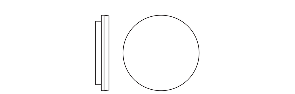 Ledvance LED overflade flad rund loft væglampe 19W 2660 lumen 3000K 4000K IP54 IK08 Hvid