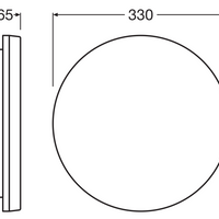 Ledvance LED overflade flad rund loft væglampe 19W 2660 lumen 3000K 4000K IP54 IK08 Hvid