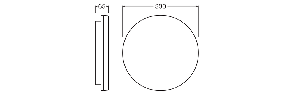 Ledvance LED overflade flad rund loft væglampe 19W 2660 lumen 3000K 4000K IP54 IK08 Hvid