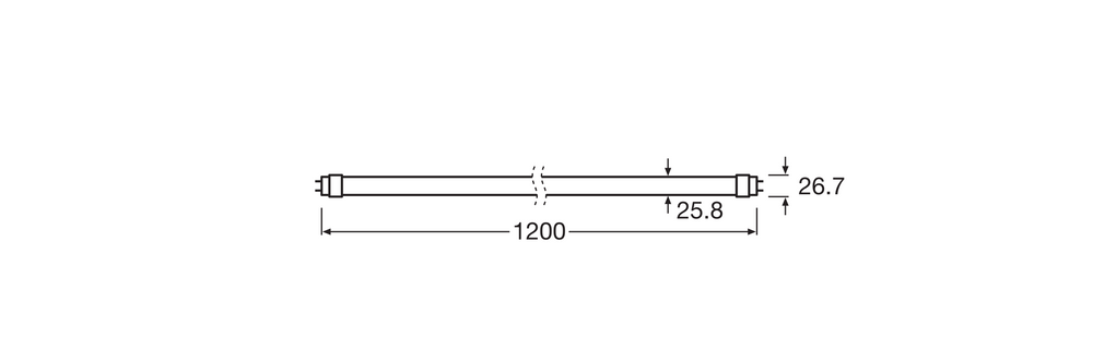 Ledvance LED Rør T8 1200mm 20W 4000K 2400 lumen G13 Kold Hvid IP20 Glas