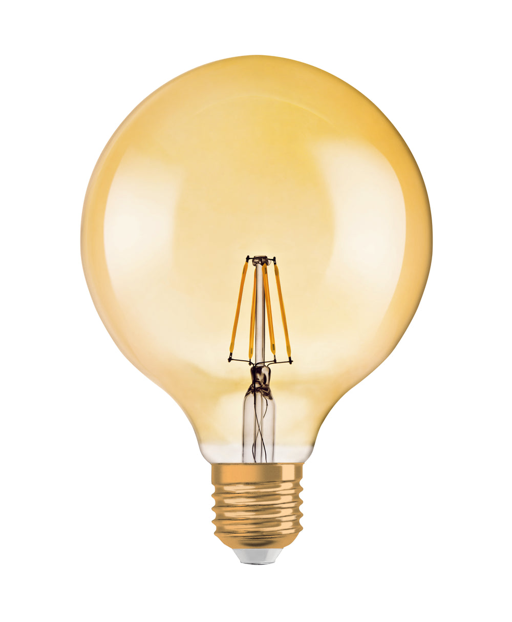 Ledvance Vintage 1906 LED Globe E27 Dimmable 6.5W 2400K Gold 725 lumens IP20 Glass Finish