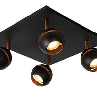 Lucide BINARI 4x4,5W LED loftspotlys 2700K sort 1521 lumen