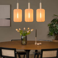 Lucide CORINA LED table lamp, 3xE27, dimmable, adjustable fabric shade, 185cm cream indoor lighting