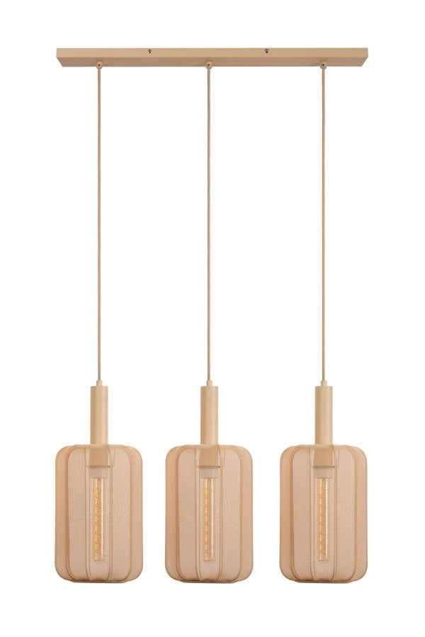 Lucide CORINA LED table lamp, 3xE27, dimmable, adjustable fabric shade, 185cm cream indoor lighting