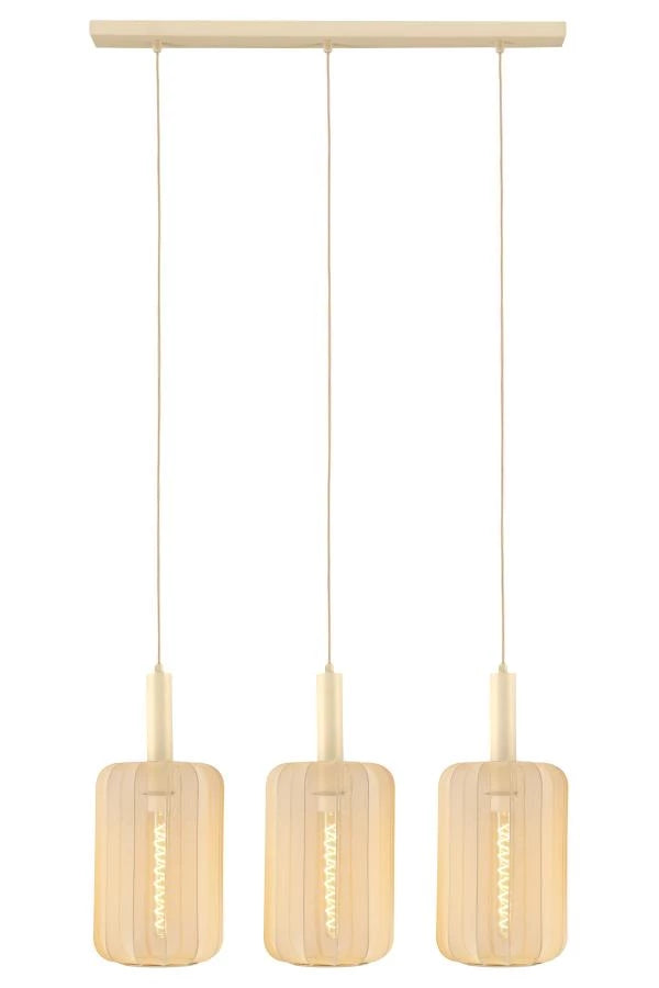 Lucide CORINA LED table lamp, 3xE27, dimmable, adjustable fabric shade, 185cm cream indoor lighting