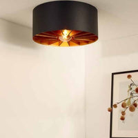 Lucide zidane loftlampe Ø40 cm 1xE27 sort LED uden dæmpning