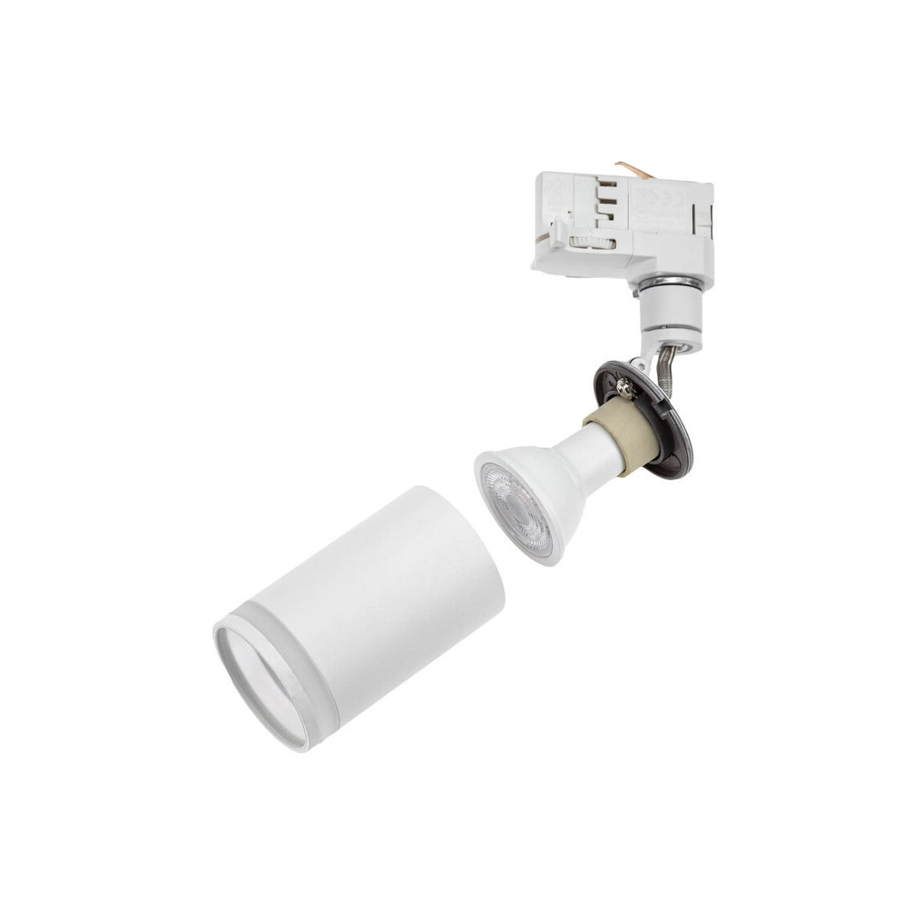 Spectrum MADARA MINI RING II 3-Phase Track Light, GU10 Socket, 250V, IP20, White Aluminum Housing