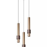 Lucide margary LED pendant light 3x4W 2700K coffee 28cm dimmable