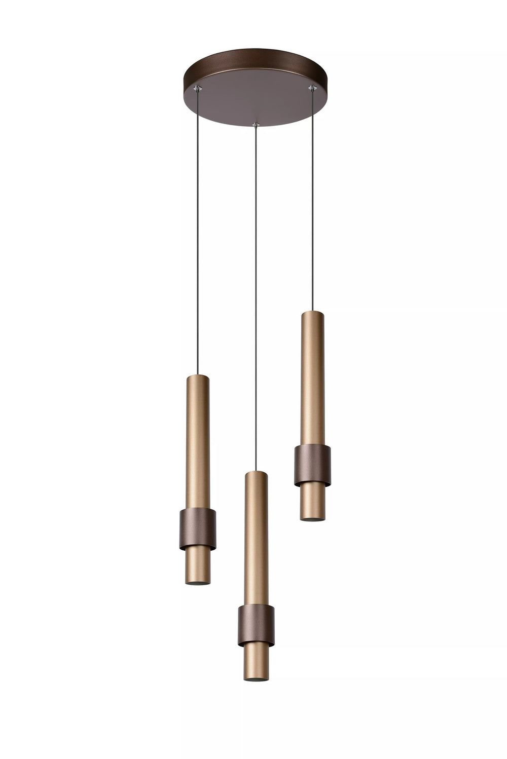 Lucide margary LED pendant light 3x4W 2700K coffee 28cm dimmable