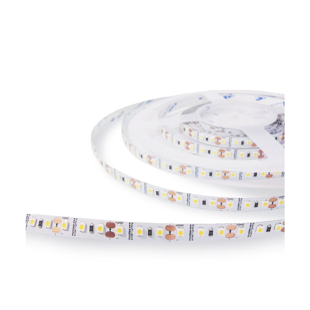 Modee LED Strip DC12V 9.6W/m 120LED/m 1080 lumen IP20 2700K 8mm Enkeltfarve Kobber 5m Rulle