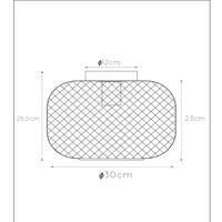 Lucide loftlampe MESH 30cm E27 fatning sort - Ø30cm moderne loftlys med holdbart aluminium, IP20, CE-certificeret