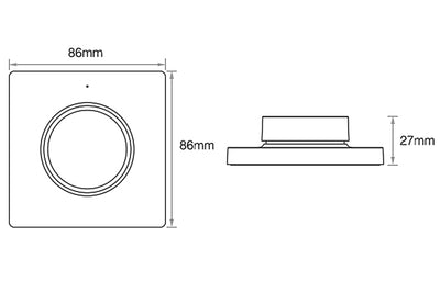 Tsong LED wireless wall dimmer CCT Black, IP20, 220-240V, CE RoHS certified