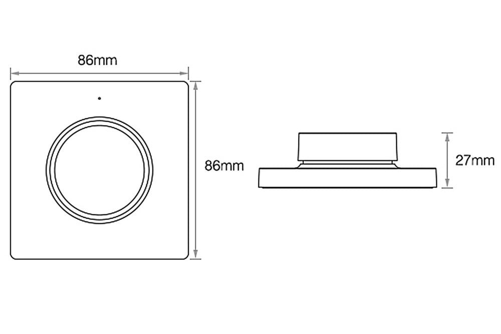 Mi-Light trådløs dæmper vægkontrol CCT hvid 220-240V IP20