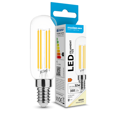Modee Filament LED Rør T25 3.5W E14 4000K 350 lumen 360° Glas Pære IP20 >80CRI