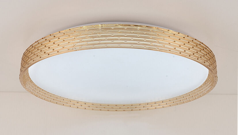 Modee LED Loftlampe 2x48W 3CCT 2700K-6500K 9120 lumen IP20 Ø510x75mm Brun med fjernbetjening