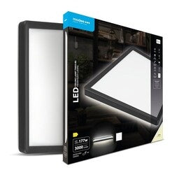 Modee LED loftlampe Sort firkant 22W 3000 lumen 4000K 420x420x28mm