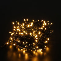 Modee LED Christmas String Light 100LED 10m Warm White 2550K IP44 Green Wire with Adapter Plug