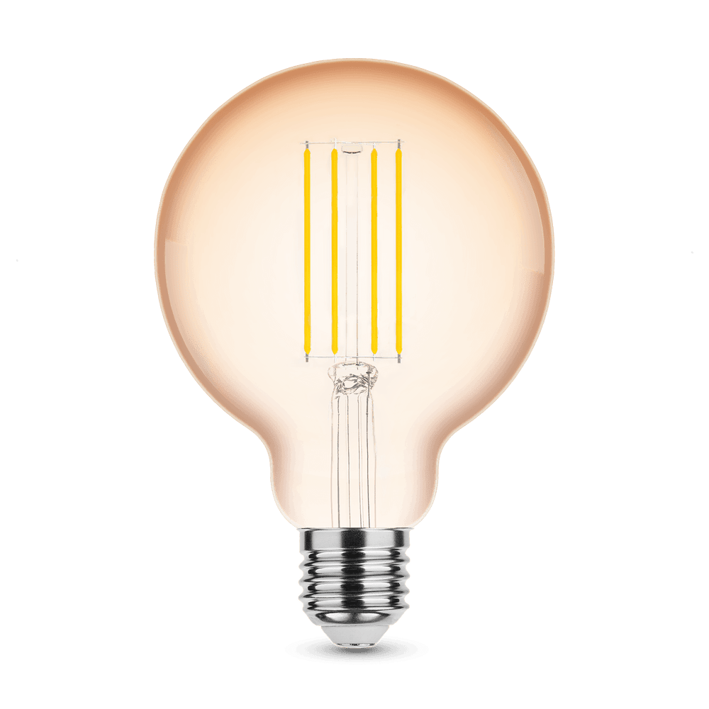 Modee LED Filament Amber Globe G95 4W E27 1800K 360 lumens 320° glass bulb non-dimmable