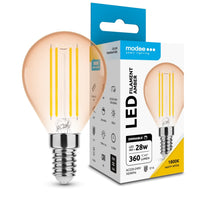 Modee LED Filament Amber Globus Mini G45 4W E14 1800K 300 lumen 320° dæmpbar pære