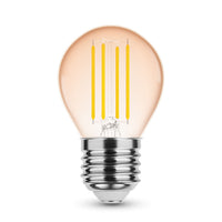 Modee LED Filament Ravfarvet Globe Mini G45 4W E27 1800K 300 lumen 320° dæmpbar IP20