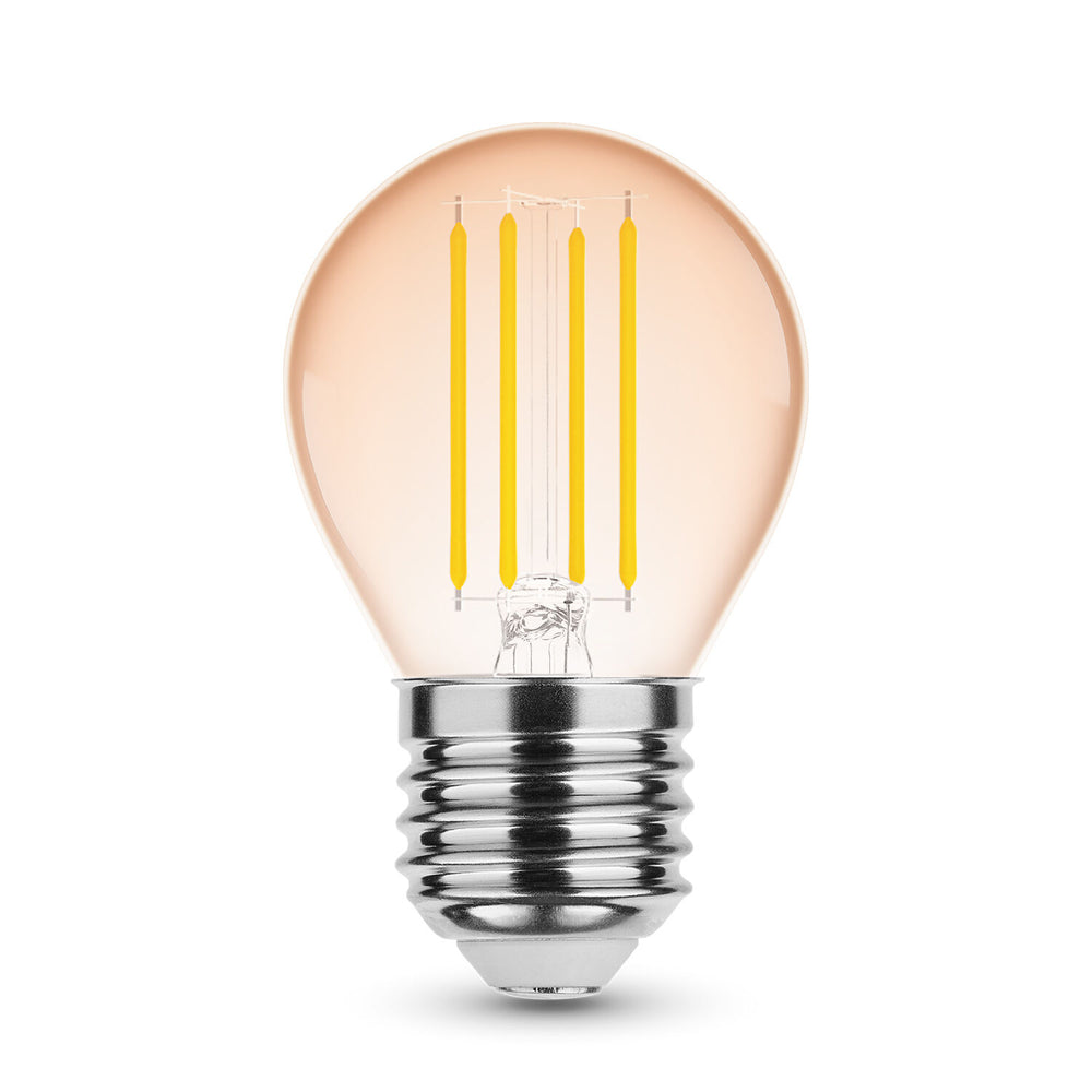 Modee LED Filament Ravfarvet Globe Mini G45 4W E27 1800K 300 lumen 320° dæmpbar IP20
