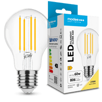 Modee LED Filamentpære A60 7W E27 2700K 806 lumen 360° Glas Ikke dæmpbar