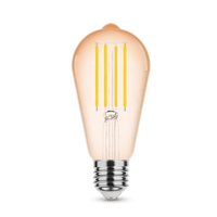 Modee LED Filament Bulb Amber ST58 4W E27 1800K 360 lumens 320° Glass 220-240V Non-Dimmable