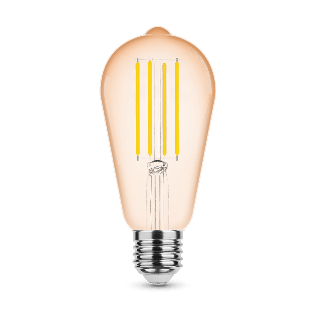 Modee LED filament bulb ST64 Amber 4W E27 1800K 360 lumens 320° non dimmable glass