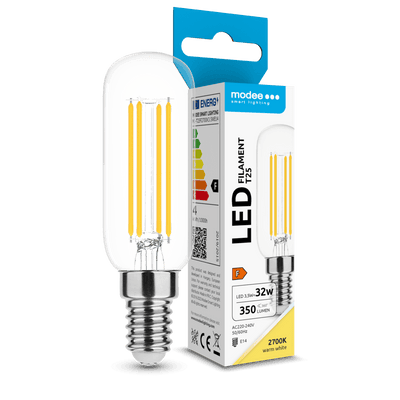Modee LED Filament Pære T25 3.5W E14 2700K 350 lumen 360° Glasstang Ikke-Dæmpbar