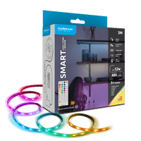 Modee LED Smart Strip 12W 3M IP20 med fjernbetjening, sensor, RGB + 2700K 480 lumen til fleksibel belysning