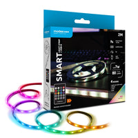 Modee LED Smart Strip 7W IP20 RGB 2M med USB og fjernbetjening til farverig stemningsbelysning