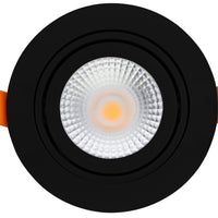 LCB LED indbygningsspot 95mm Sort IP65 5W 420 lumen Dim to Warm 2200K-3000K udskæring 80mm dæmpbar 230V