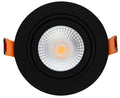 LCB LED indbygningsspot 95mm Sort IP65 5W 420 lumen Dim to Warm 2200K-3000K udskæring 80mm dæmpbar 230V