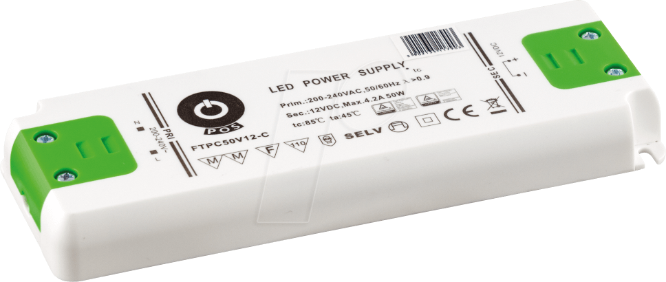 GLP LED-strømforsyning 12V 50W 4.2A IP67 vandtæt belysning