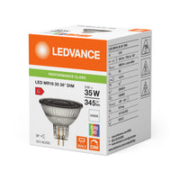Performance LED Spot Reflector GU5.3 MR16 5W 345 lumens 36D 4000K Cool White dimmable replaces 35W