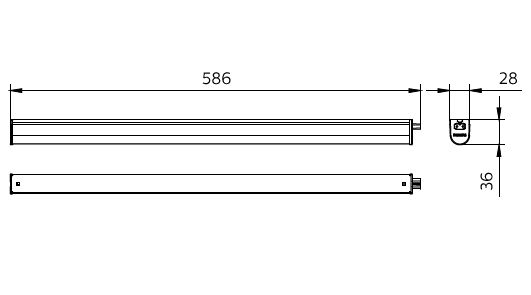Philips BN021C LED lysarmatur 10W 4000K 1050 lumen 220-240V IP20 Hvid 586mm