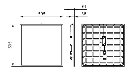 Philips CoreLine LED Panel 595x595mm 28.5W 4000K 3600 lumen UGR22 IP20 Hvid