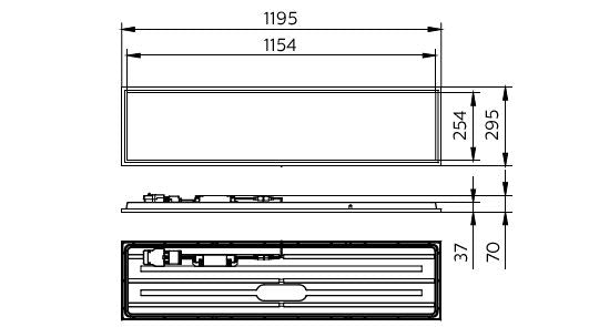 Philips CoreLine Panel LED 22-31W 3000K-4000K DALI dæmpbar 1195x295mm Hvid IP20/IP44 UGR19 >80CRI