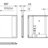 Philips CoreLine recessed LED panel 600x600mm 25W-34W DALI dimmable 4000K 3100-4300 lumens White IP20/IP44