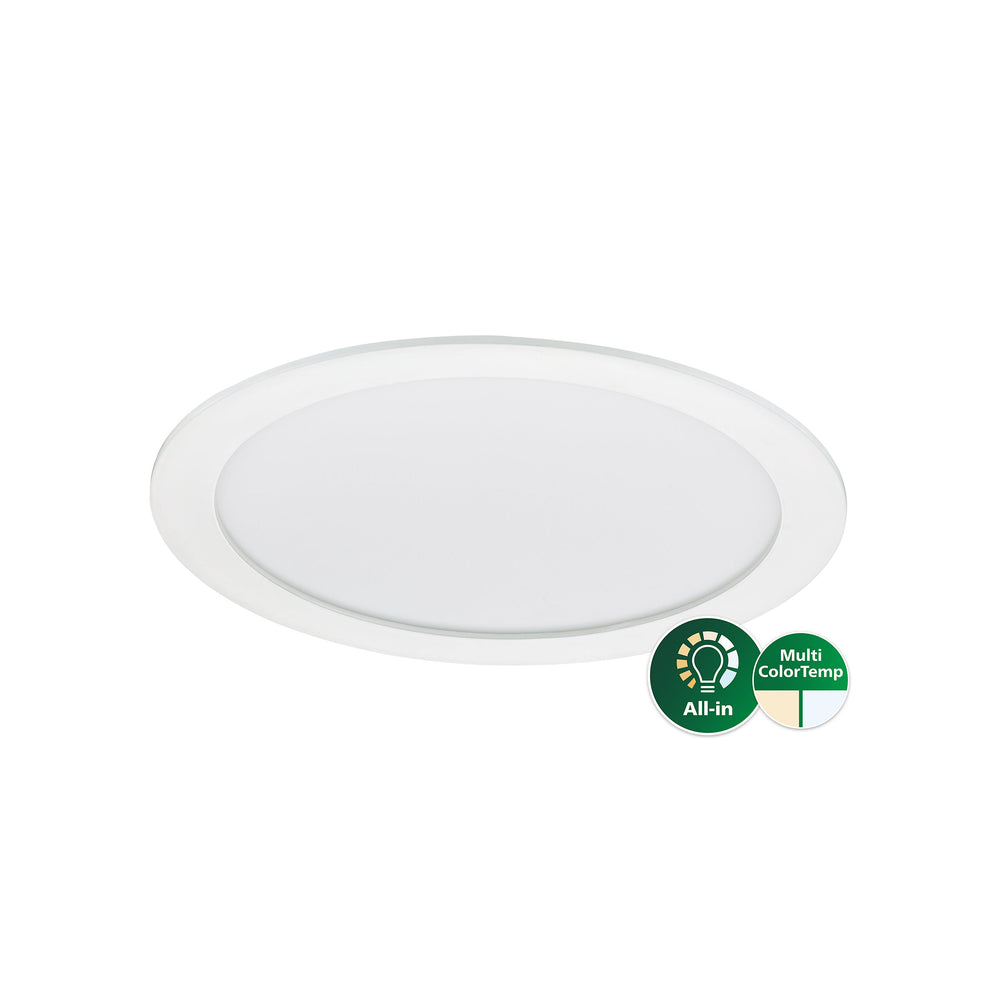 Philips CoreLine SlimDownlight DN145B LED 21W 3000K 4000K 2100 lumen Hvid IP20/44 Ø215mm