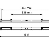 Philips CoreLine WT120C G2 LED vandtæt armatur 26W 4000K 3400 lumen IP65 IK08 1515mm Grå