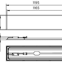 Philips LED panelarmatur 28W 3400 lumen 4000K 230V UGR19 IP20 Hvid 1195x295mm stålkabinet
