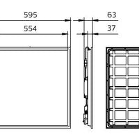 Philips LED panelarmatur 595x595mm 22W-31W 3000K-4000K 2900-4300 lumen DALI dæmpbar UGR19 IP20/44 Hvid