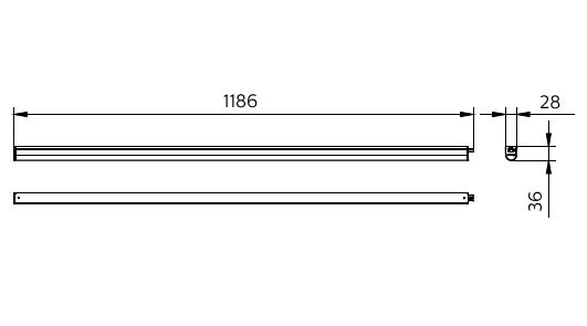 Philips Ledinaire Batten BN021C LED 20W 3000K 1900 lumen 1186mm Hvid IP20 ikke-dæmpbar