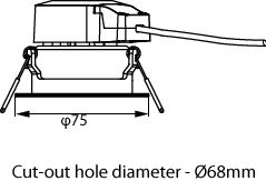 Philips Ledinaire indbygget LED spot 6W 2700K 500 lumen 36° dæmpbar Hvid IP20