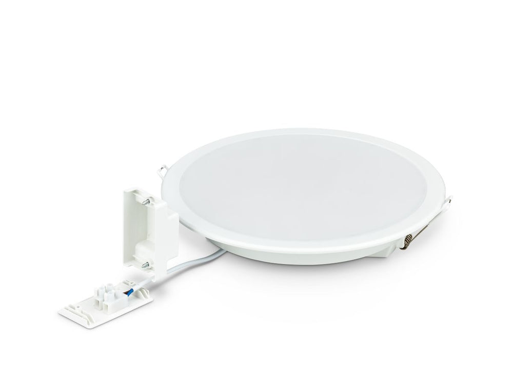 Philips LED Downlight 12W 1200 lumens 3000K 220-240V 110° White Round IP20/IP44 Ø175mm cutout 150mm