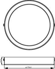 Philips Ledinaire SlimDownlight påbygget LED 12W 3000K 1200 lumen 220-240V Hvid IP20 Ø175mm